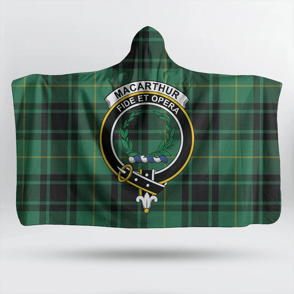 MacArthur Ancient Tartan Classic Crest Hooded Blanket