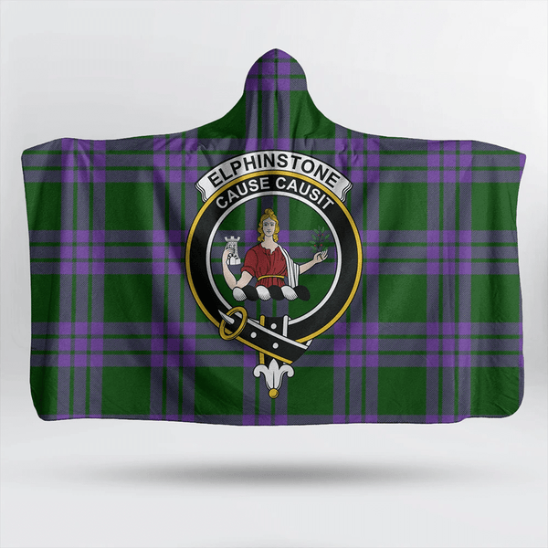 Elphinstone Tartan Classic Crest Hooded Blanket