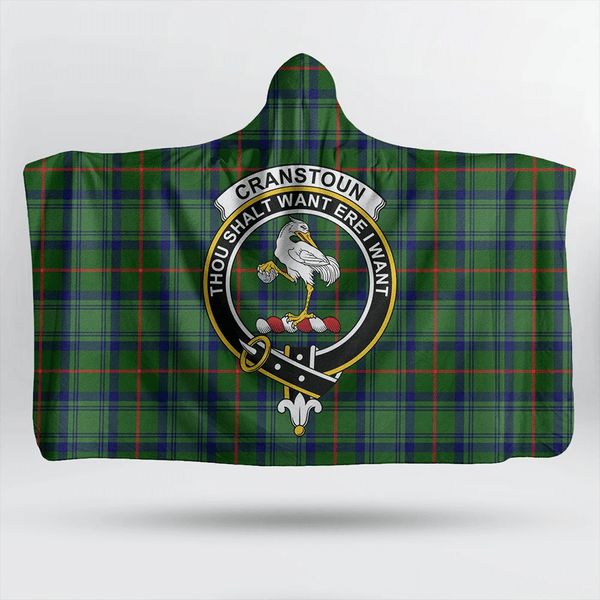 Cranstoun Tartan Classic Crest Hooded Blanket