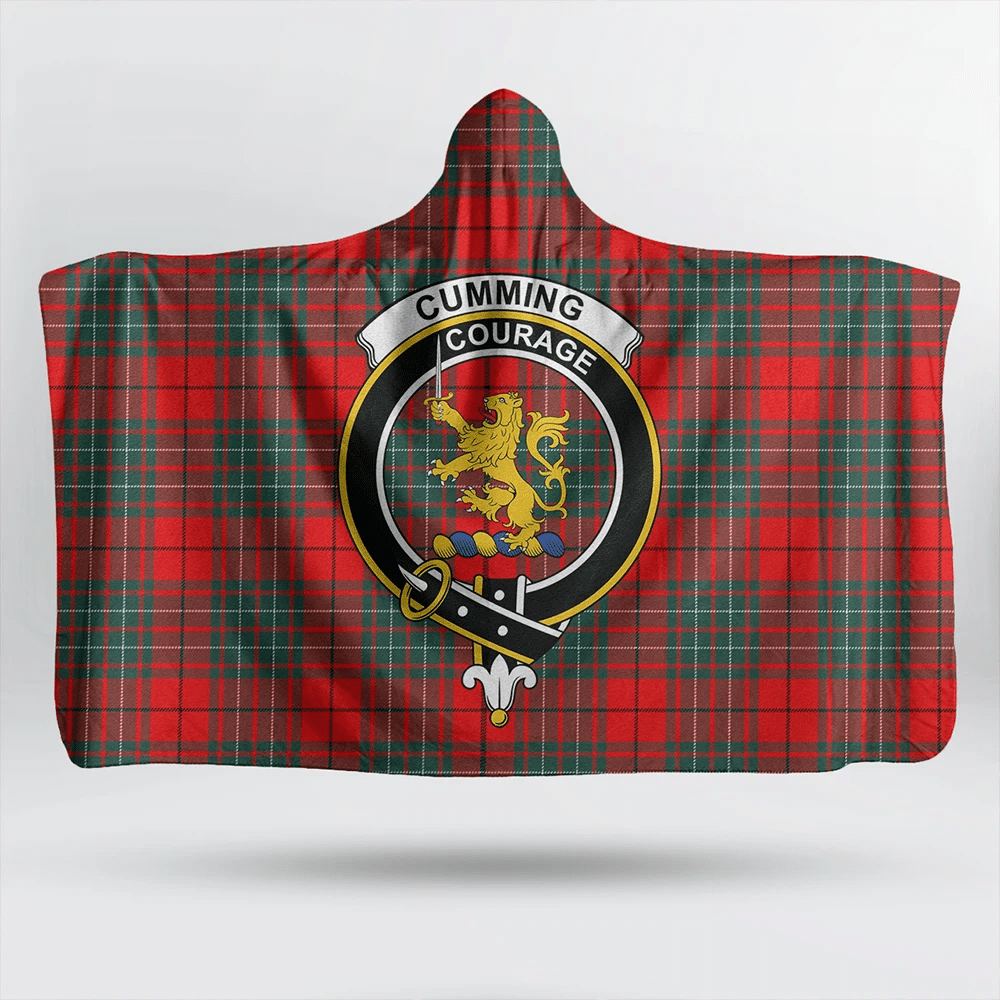 Cumming Modern Tartan Classic Crest Hooded Blanket