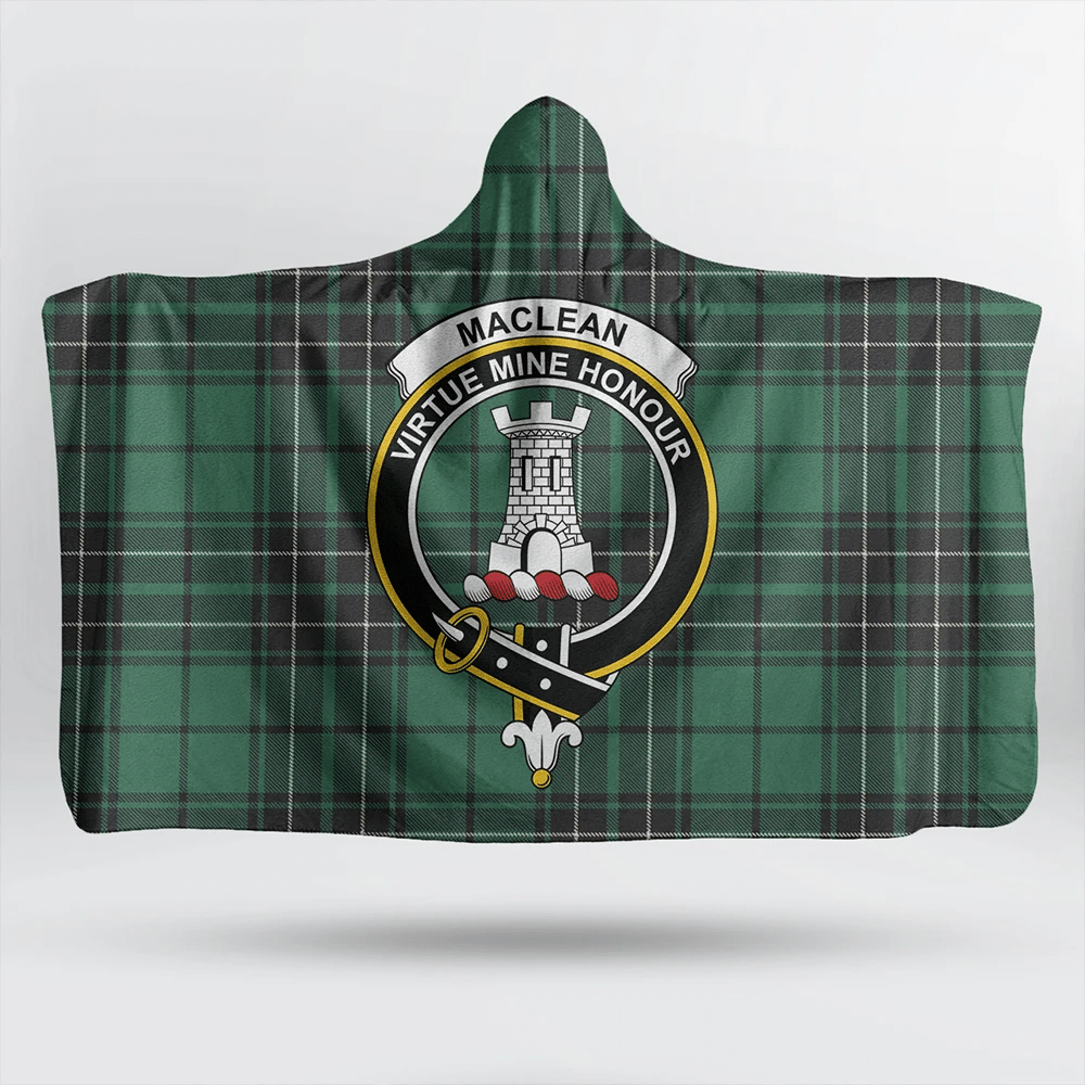 Sutherland Old Ancient Tartan Classic Crest Hooded Blanket