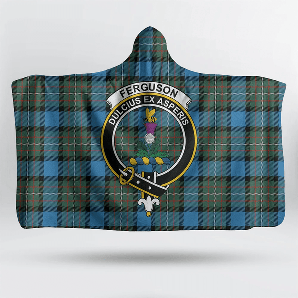 Fergusson Ancient Tartan Classic Crest Hooded Blanket