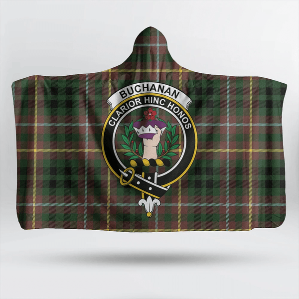 Buchanan Hunting Tartan Classic Crest Hooded Blanket