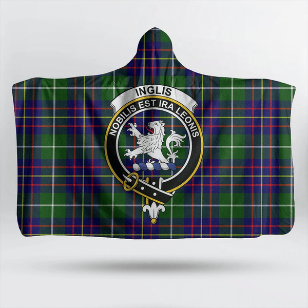 Inglis Modern Tartan Classic Crest Hooded Blanket