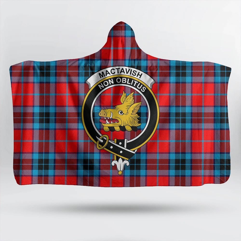 MacGill Modern Tartan Classic Crest Hooded Blanket