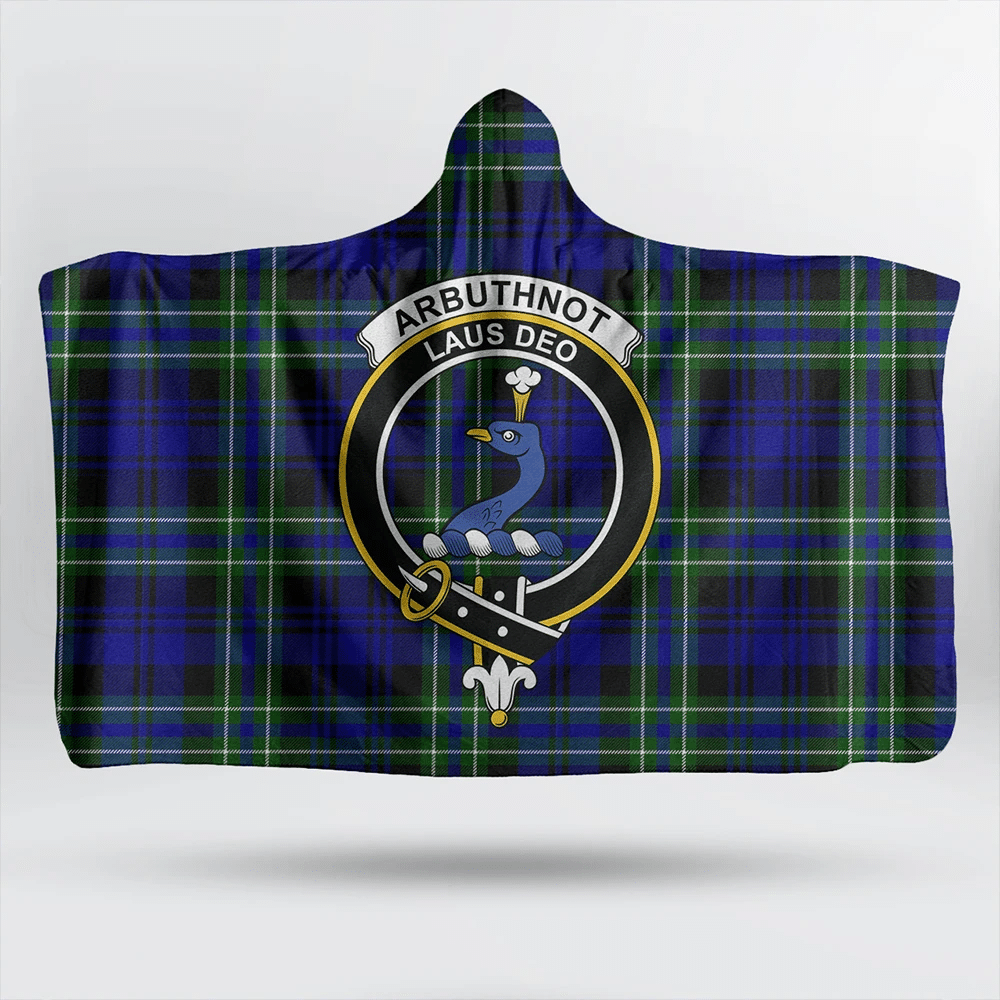 Arbuthnot Modern Tartan Classic Crest Hooded Blanket