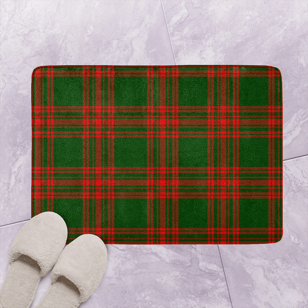 Menzies Green Modern Tartan Classic Bathroom Mat