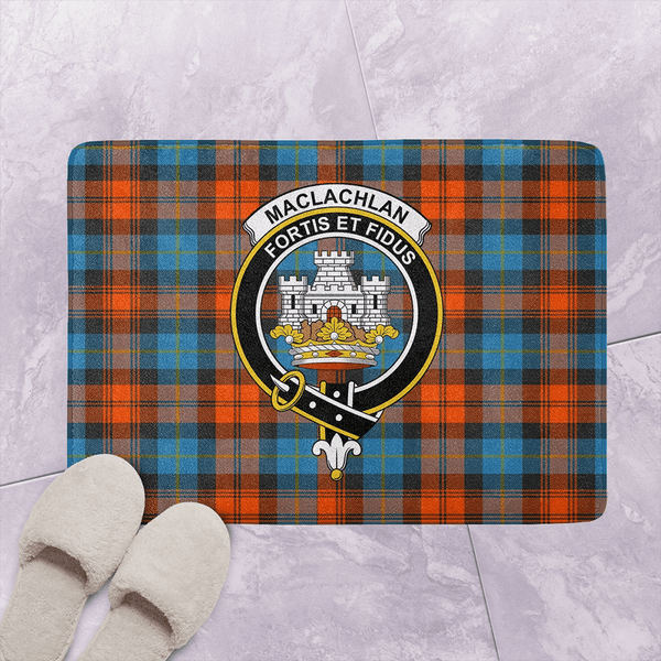 MacLachlan Ancient Tartan Classic Crest Bathroom Mat