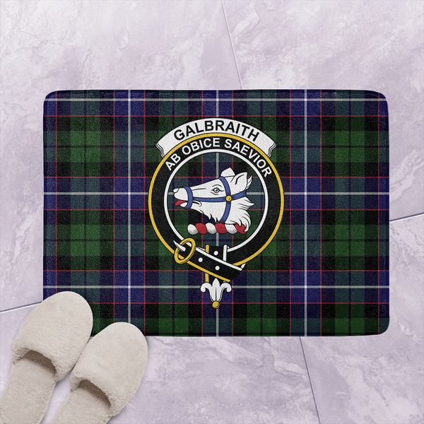 Galbraith Modern Tartan Classic Crest Bathroom Mat