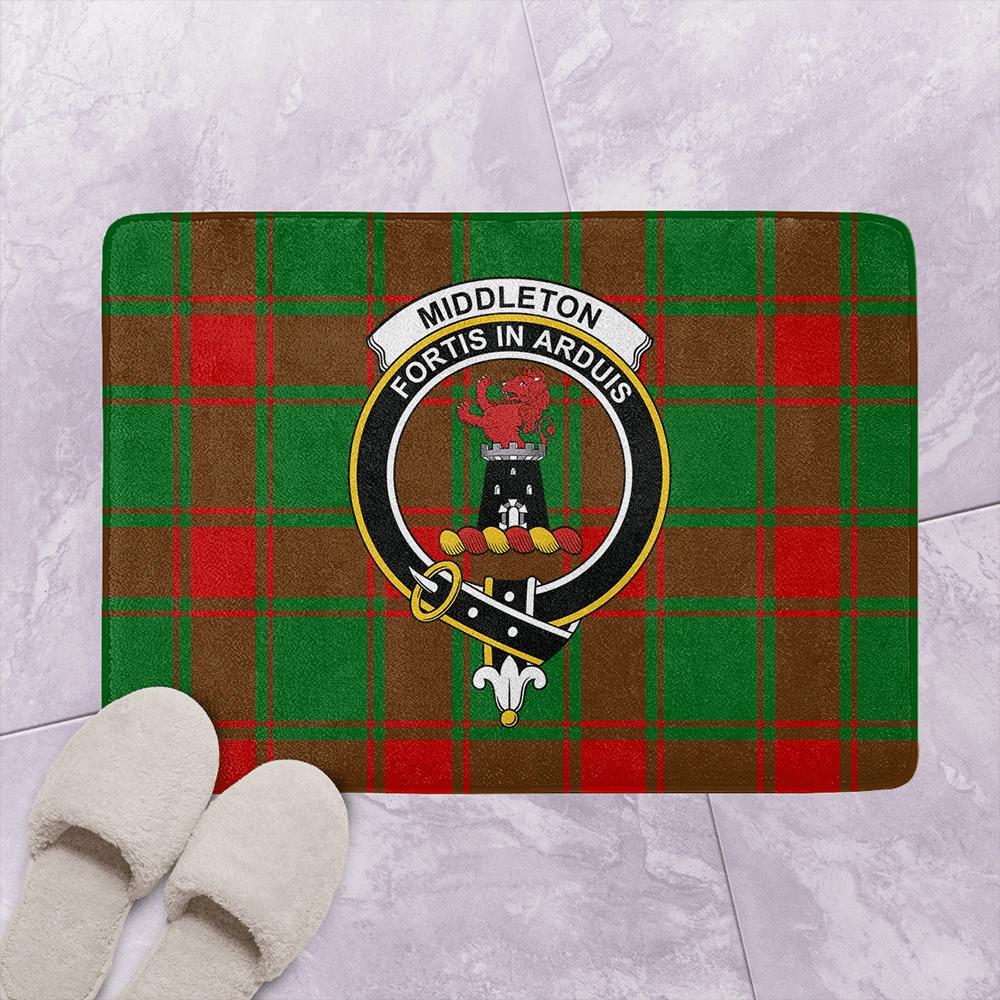 Middleton Modern Tartan Classic Crest Bathroom Mat