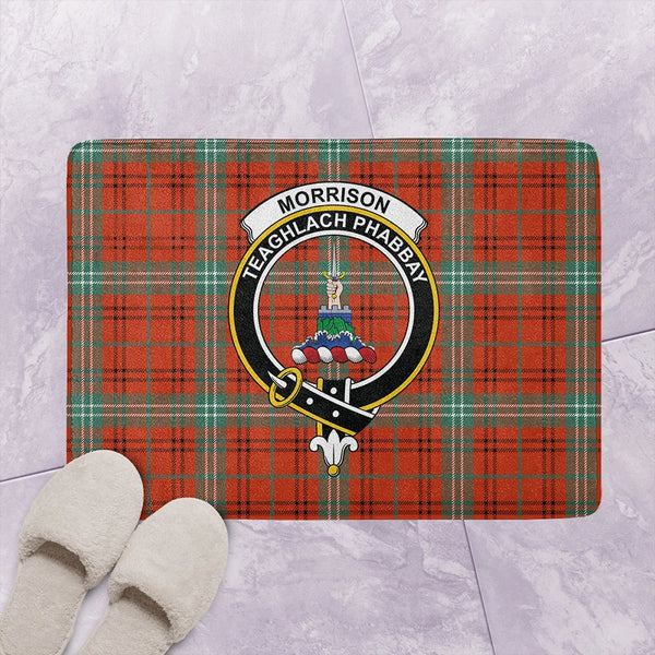 Morrison Red Ancient Tartan Classic Crest Bathroom Mat