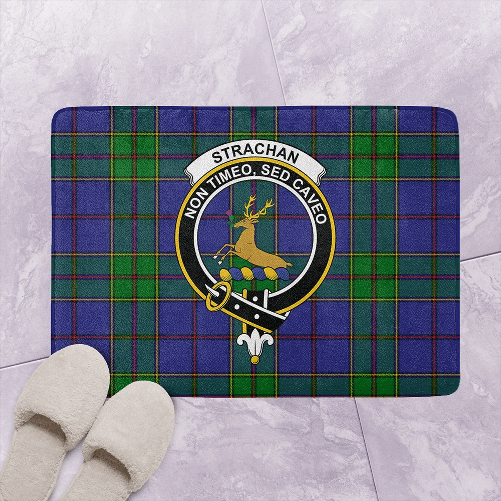 Strachan Tartan Classic Crest Bathroom Mat