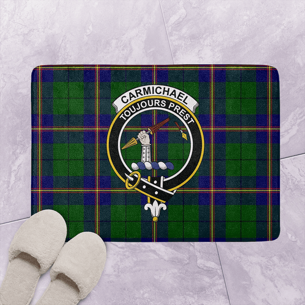 Carmichael Modern Tartan Classic Crest Bathroom Mat