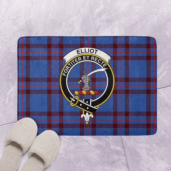 Elliot Modern Tartan Classic Crest Bathroom Mat