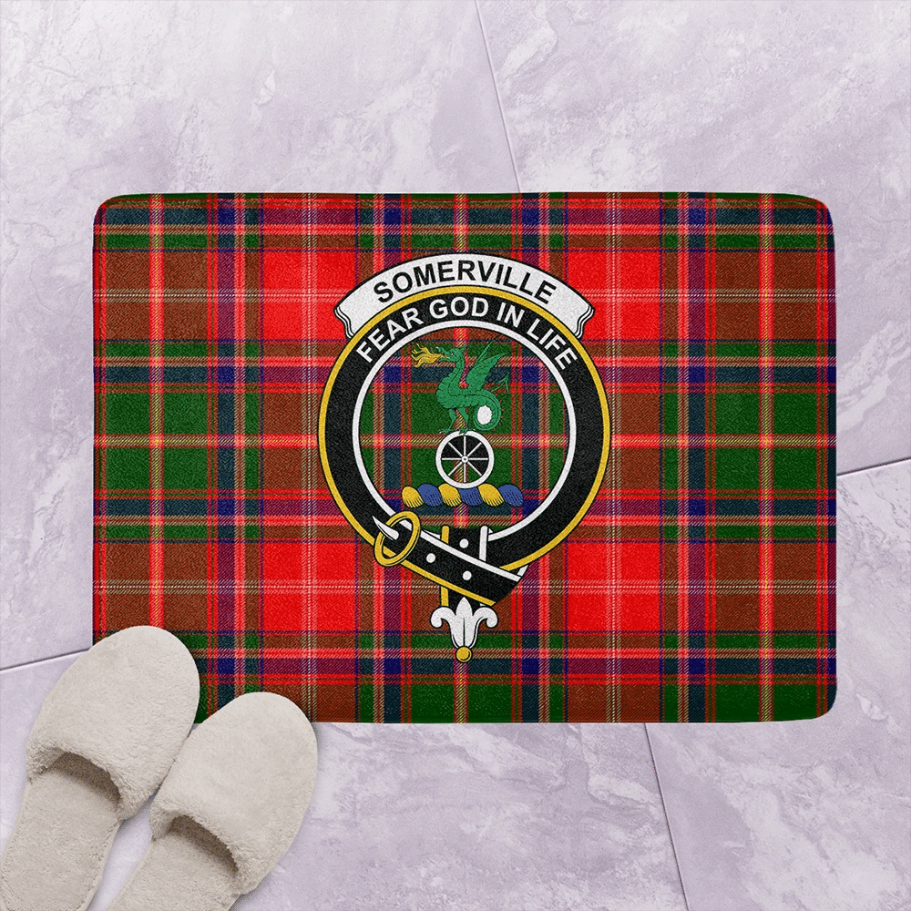 Somerville Modern Tartan Classic Crest Bathroom Mat