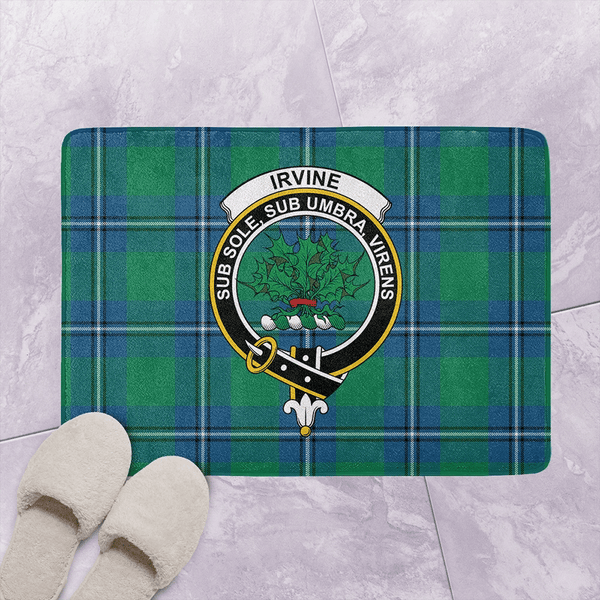 Irvine Ancient Tartan Classic Crest Bathroom Mat