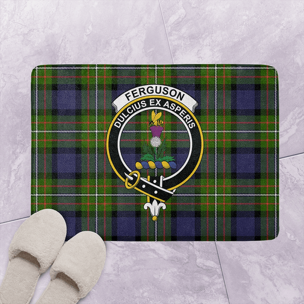 Fergusson Modern Tartan Classic Crest Bathroom Mat