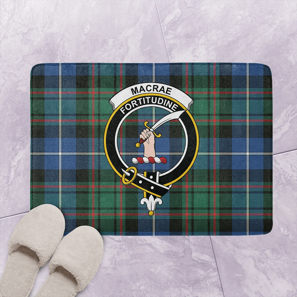 MacRae Hunting Ancient Tartan Classic Crest Bathroom Mat