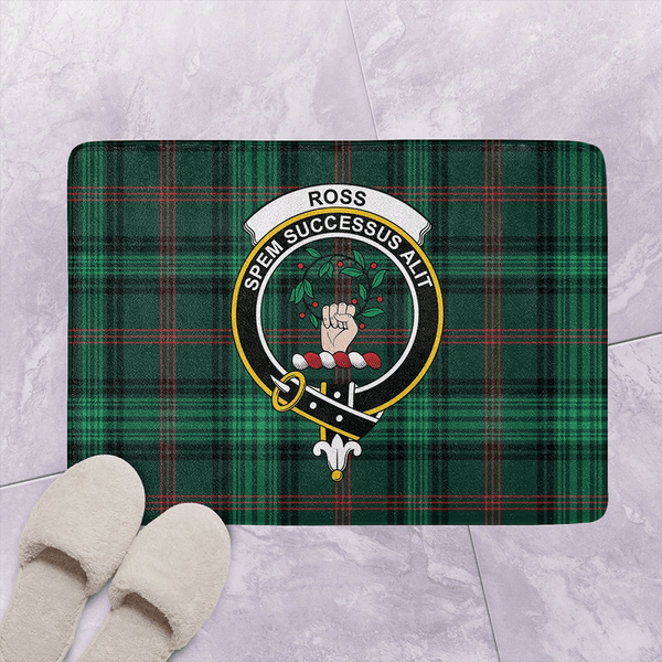 Ross Hunting Modern Tartan Classic Crest Bathroom Mat