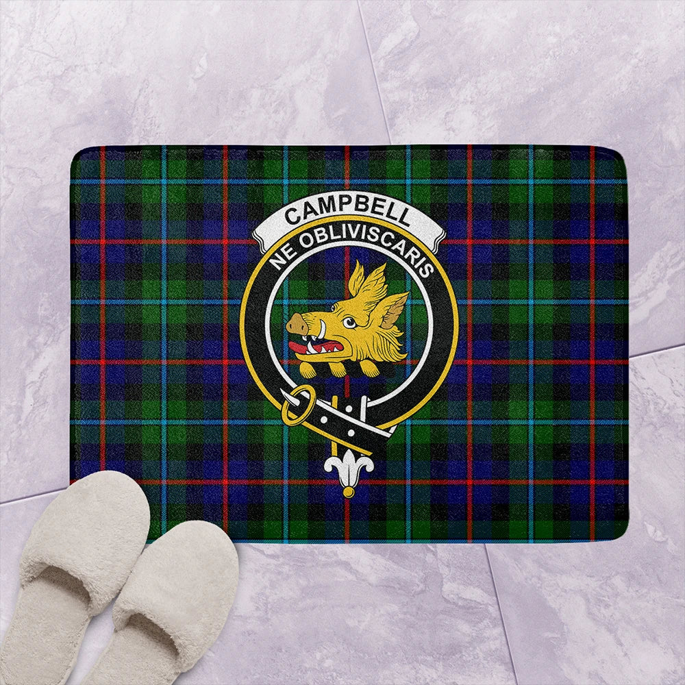 Campbell of Cawdor Modern Tartan Classic Crest Bathroom Mat