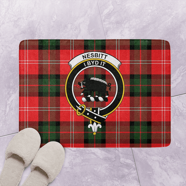 Nesbitt Modern Tartan Classic Crest Bathroom Mat