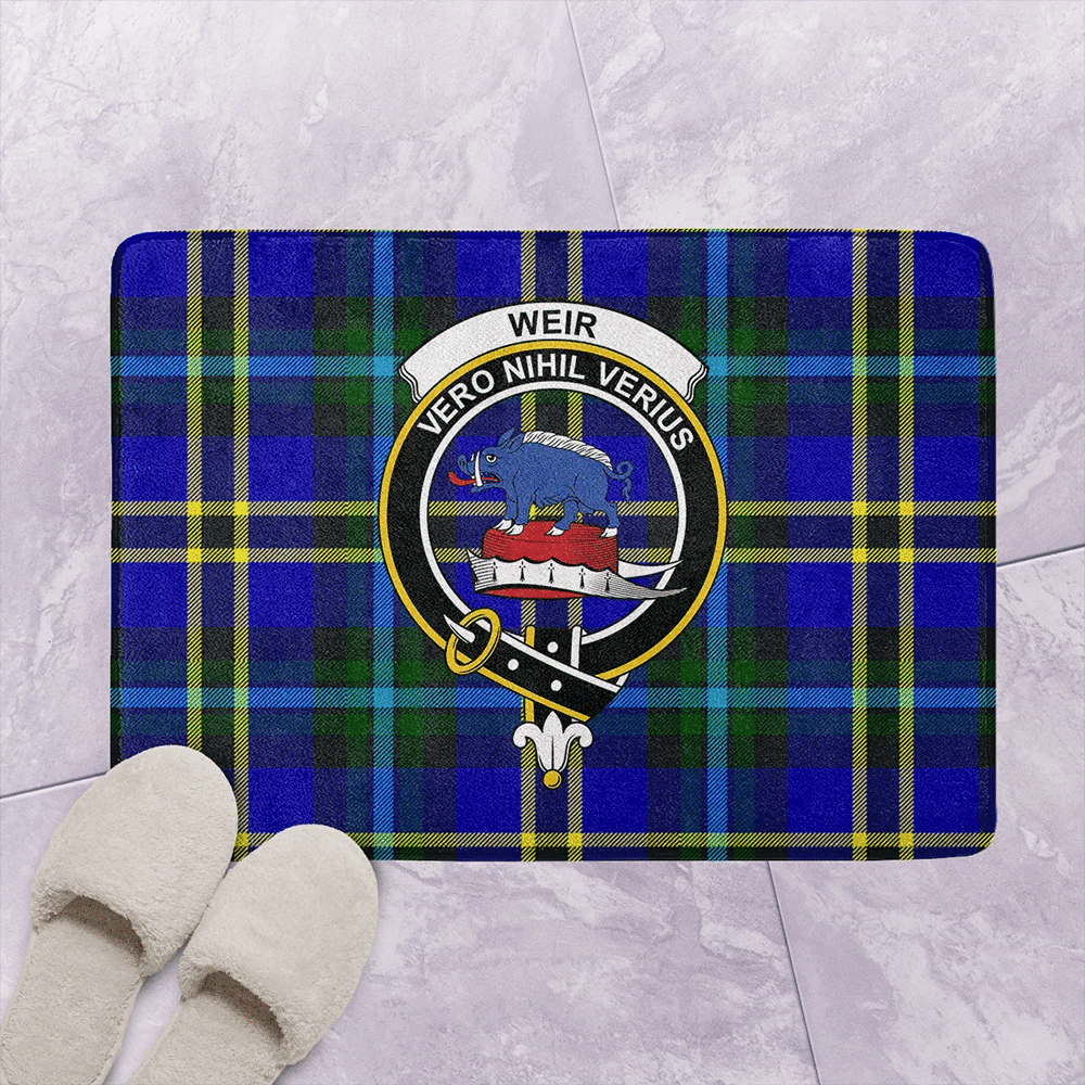 Weir Modern Tartan Classic Crest Bathroom Mat