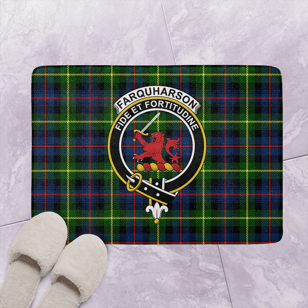 Farquharson Modern Tartan Classic Crest Bathroom Mat