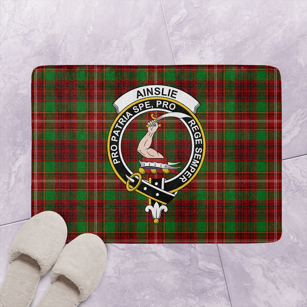 Ainslie Tartan Classic Crest Bathroom Mat