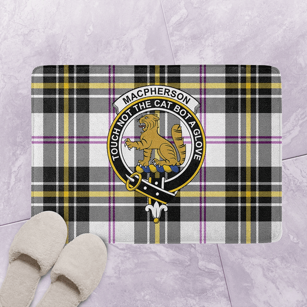 MacPherson Dress Modern Tartan Classic Crest Bathroom Mat