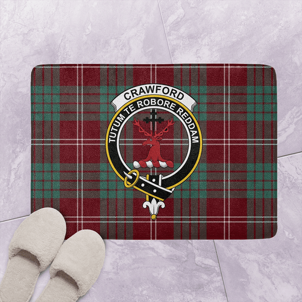 Crawford Modern Tartan Classic Crest Bathroom Mat