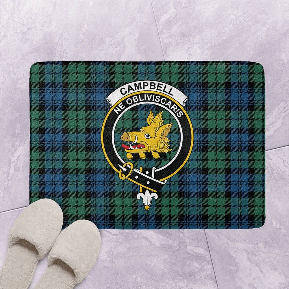 Campbell Ancient 02 Tartan Classic Crest Bathroom Mat