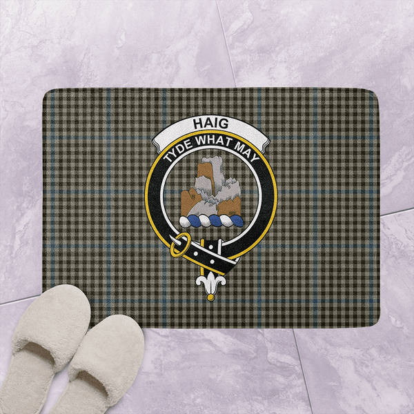 Haig Check Tartan Classic Crest Bathroom Mat