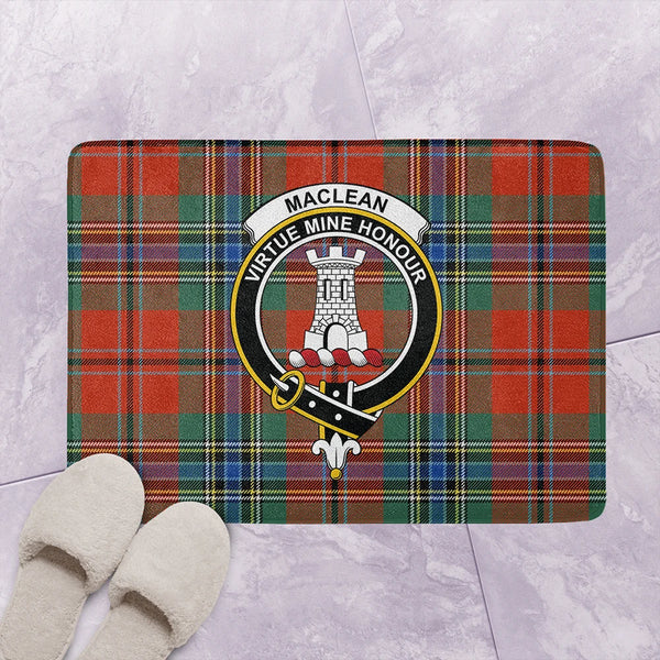 MacLean of Duart Ancient Tartan Classic Crest Bathroom Mat