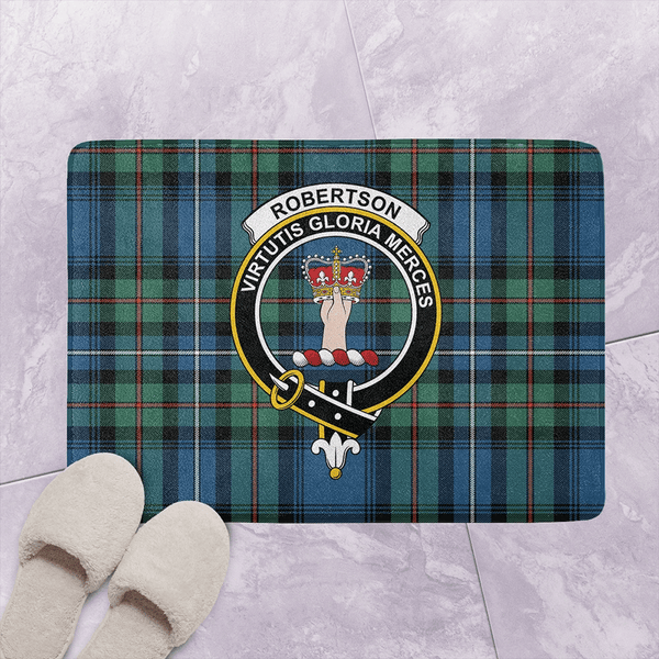 Robertson Hunting Ancient Tartan Classic Crest Bathroom Mat