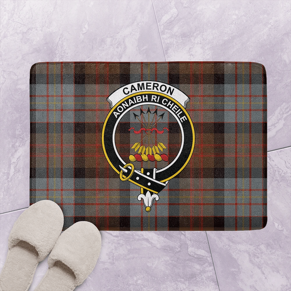 Cameron of Erracht Weathered Tartan Classic Crest Bathroom Mat