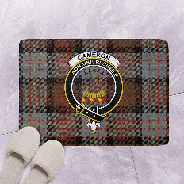 Cameron of Erracht Weathered Tartan Classic Crest Bathroom Mat