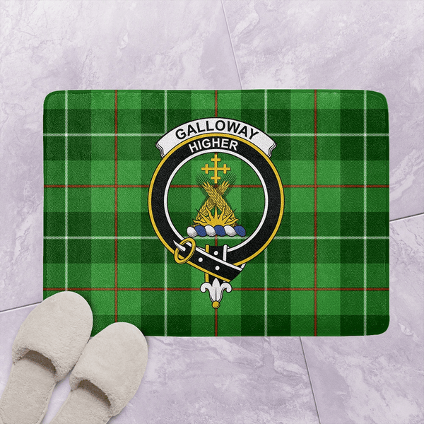 Galloway District Tartan Classic Crest Bathroom Mat