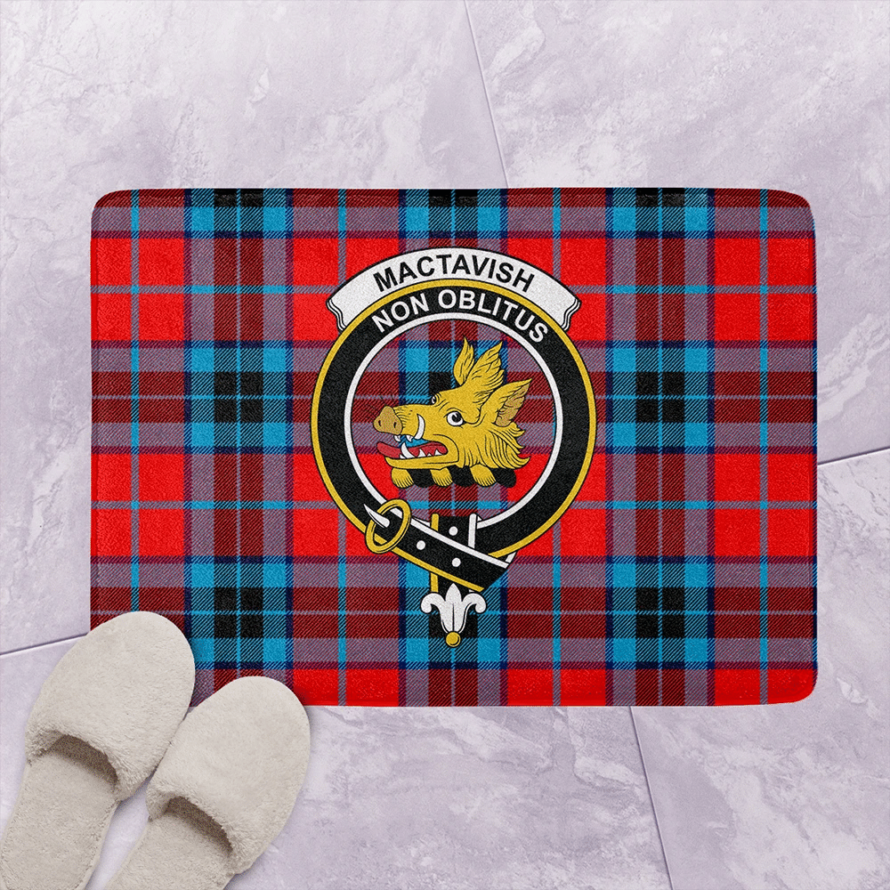 MacTavish Modern Tartan Classic Crest Bathroom Mat