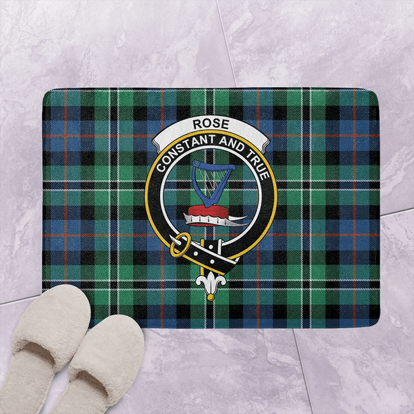 Rose Hunting Ancient Tartan Classic Crest Bathroom Mat