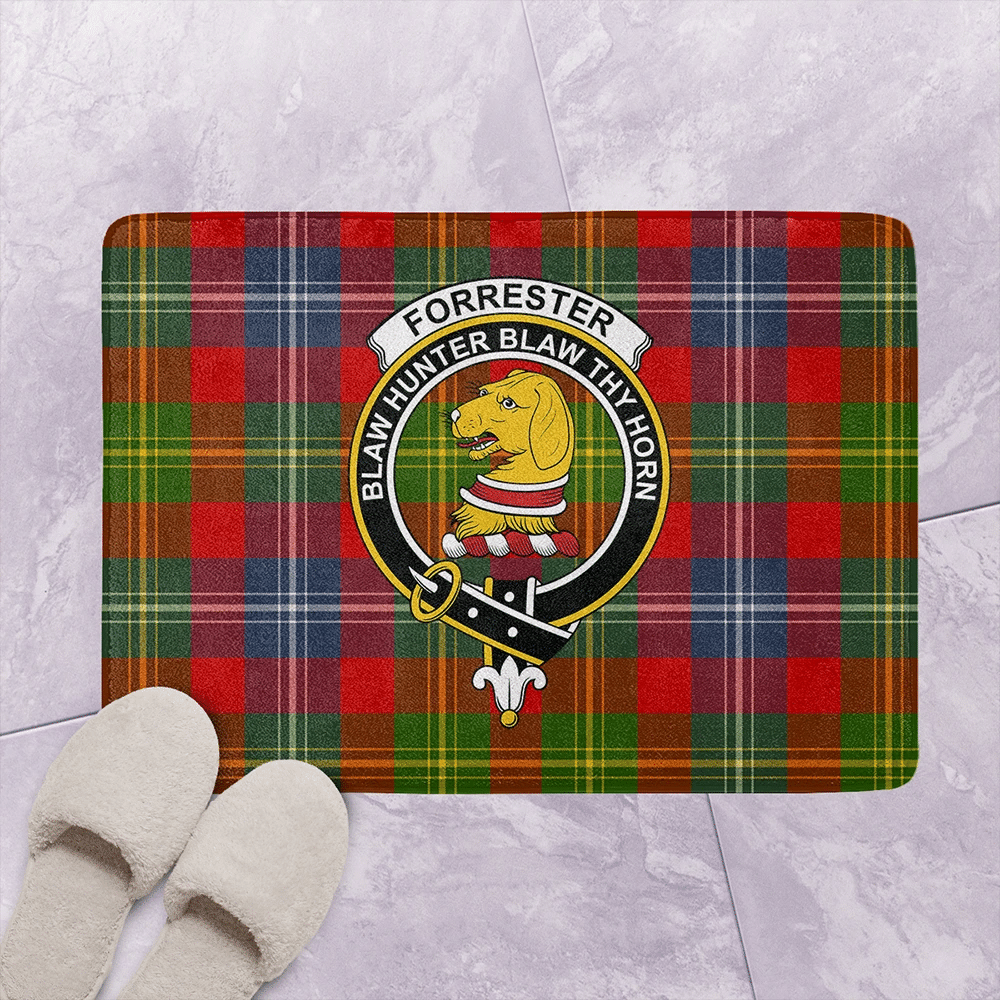 Forrester Tartan Classic Crest Bathroom Mat