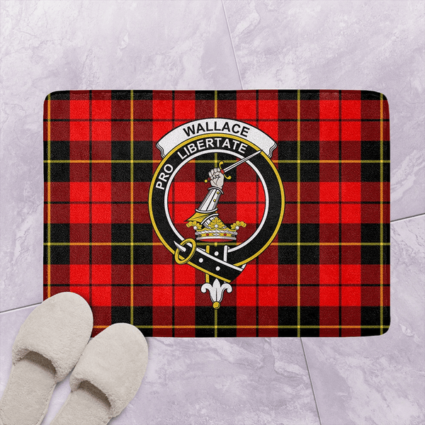 Wallace Hunting - Red Tartan Classic Crest Bathroom Mat