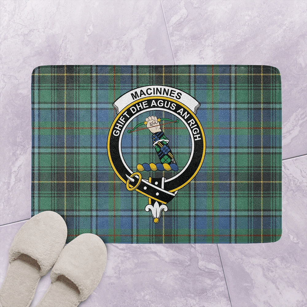 MacInnes Ancient Tartan Classic Crest Bathroom Mat | Celticprime.com ...