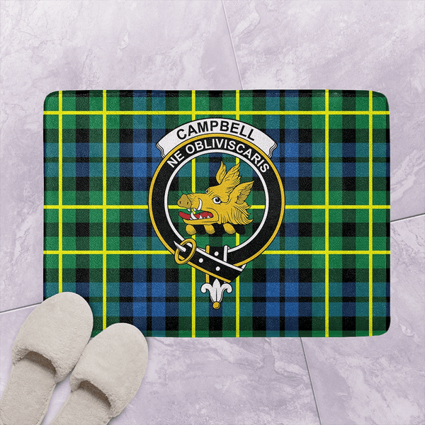 Campbell of Breadalbane Ancient Tartan Classic Crest Bathroom Mat