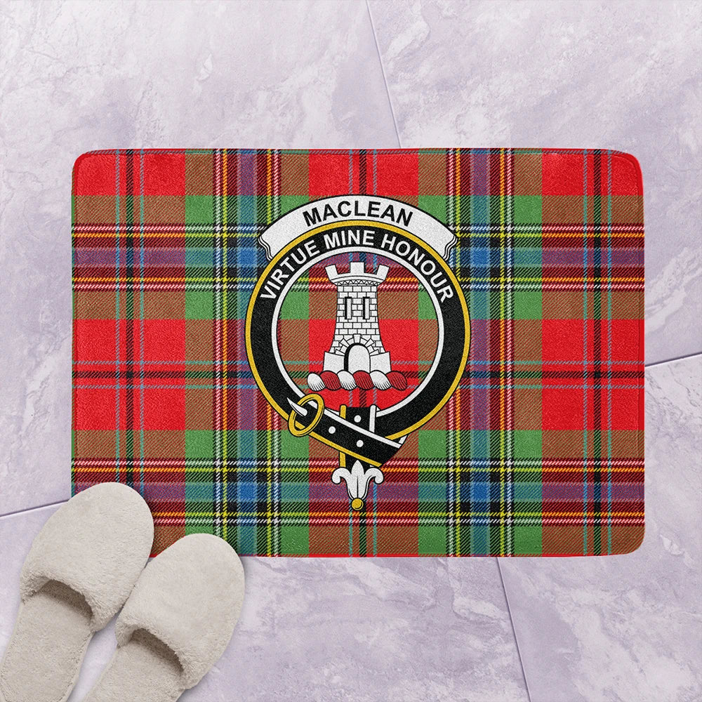 MacLean of Duart Modern Tartan Classic Crest Bathroom Mat