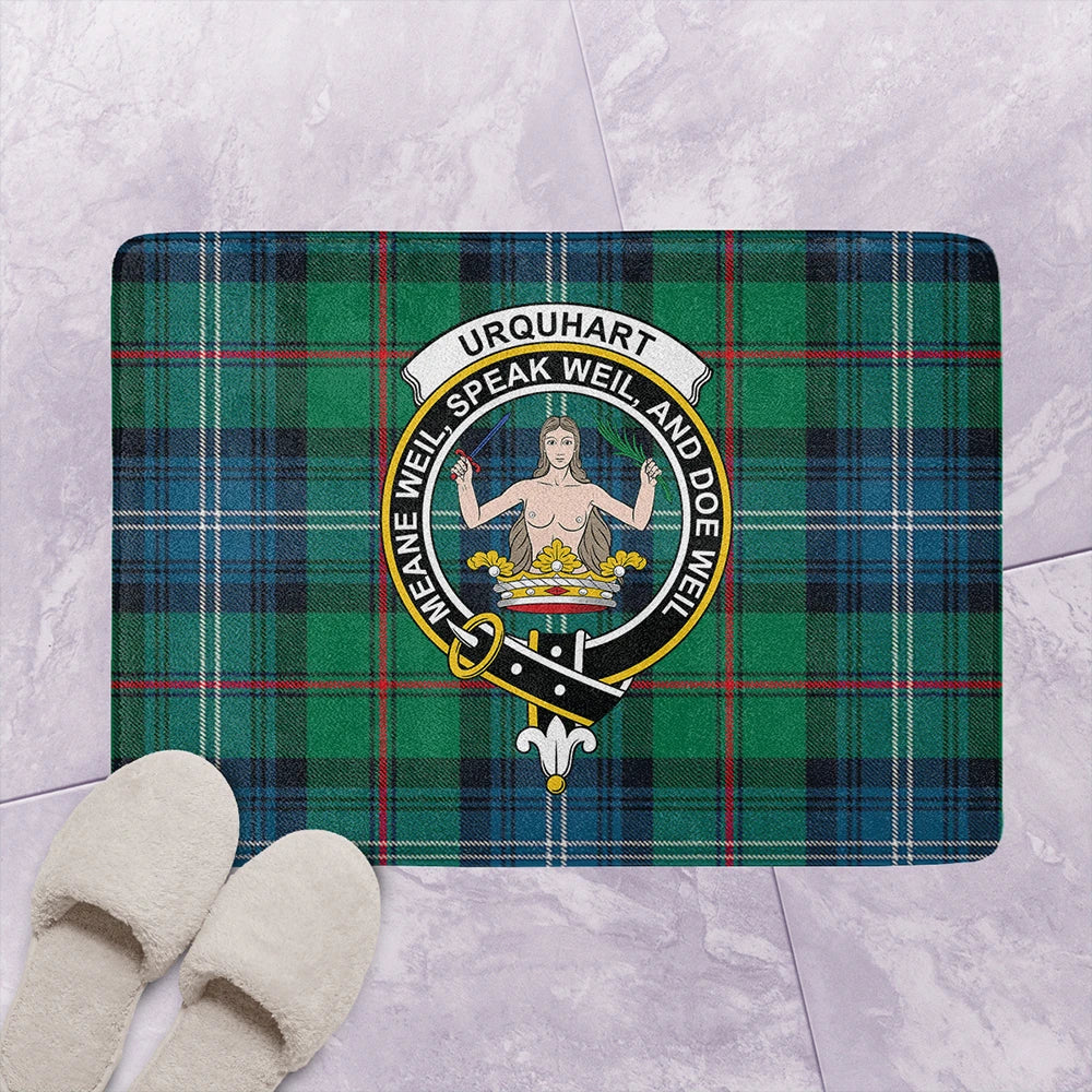 Urquhart Ancient Tartan Classic Crest Bathroom Mat