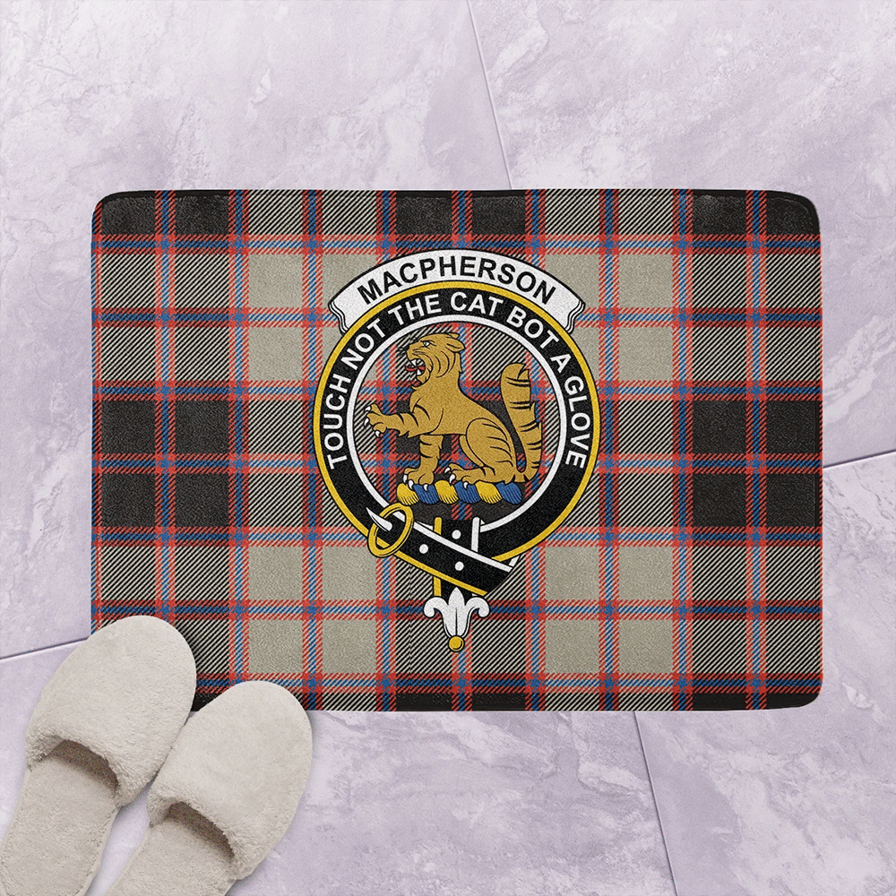 MacPherson Hunting Ancient Tartan Classic Crest Bathroom Mat