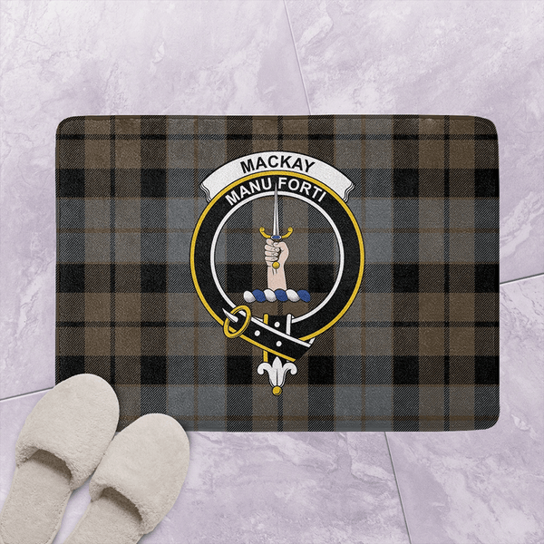 MacKay Weathered Tartan Classic Crest Bathroom Mat