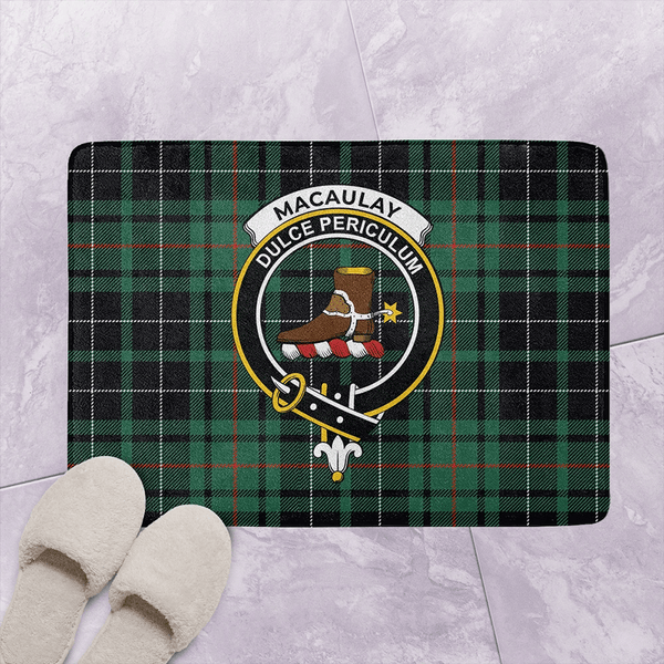 MacAulay Hunting Ancient Tartan Classic Crest Bathroom Mat