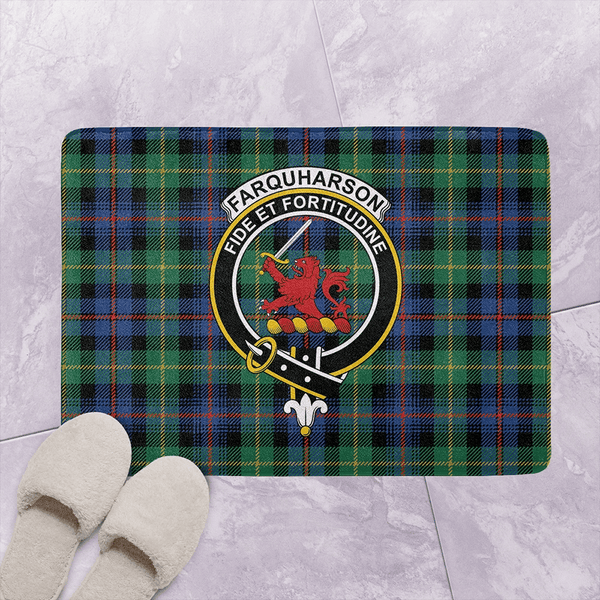 Farquharson Ancient Tartan Classic Crest Bathroom Mat