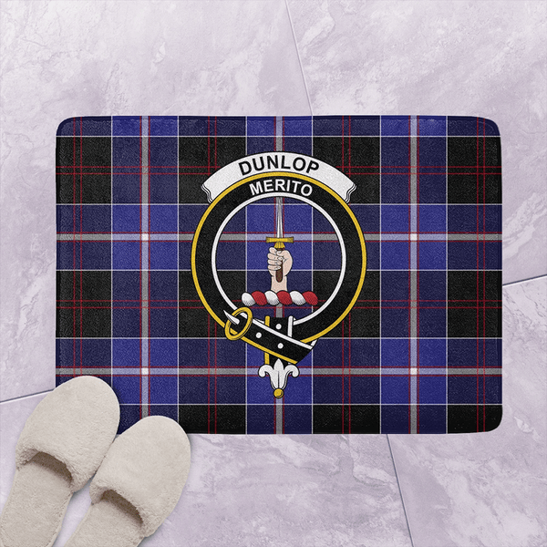 Dunlop Modern Tartan Classic Crest Bathroom Mat